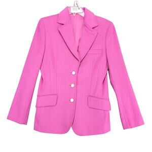 Sissy-Boy Dutch Design Pink Wool & Cashmere Women's M Blazer Jacket Quiet Luxury